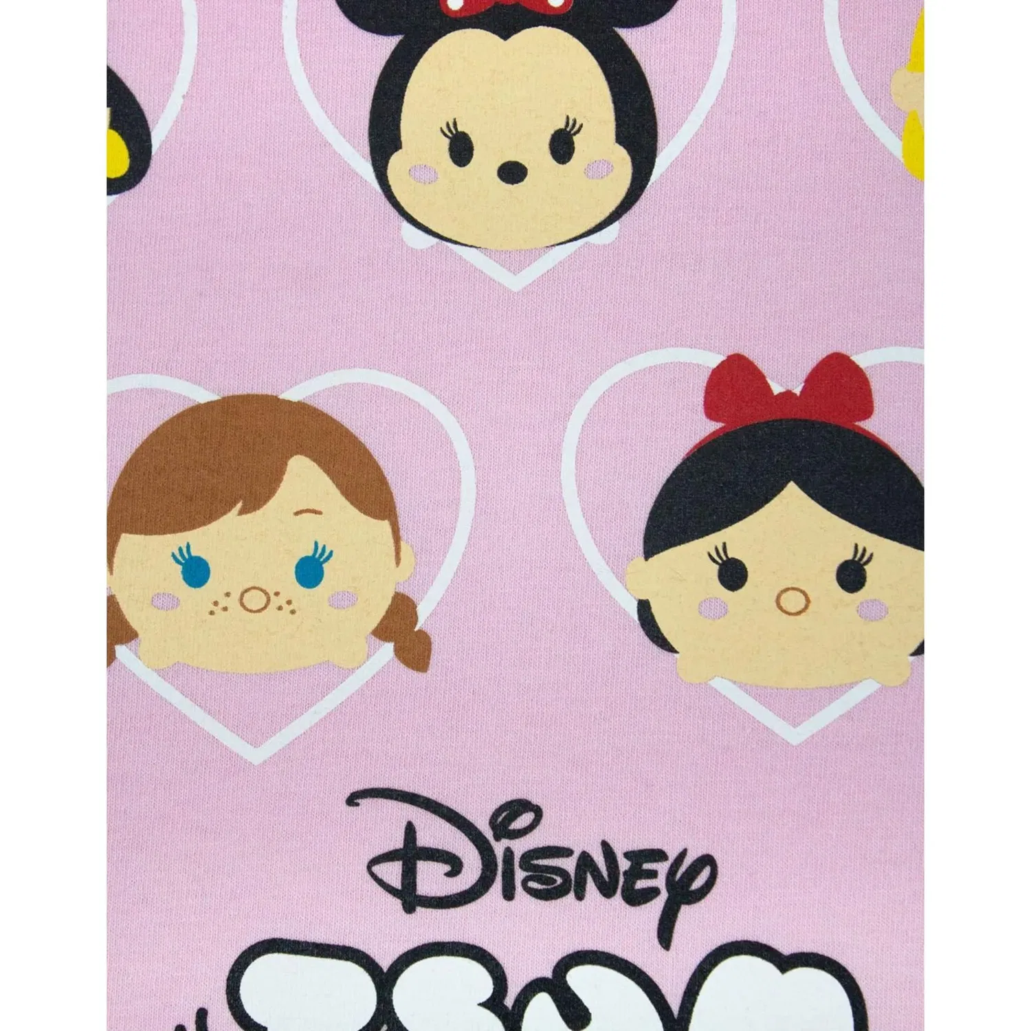 Футболка детская с принтом Disney Tsum Tsum, розовая, розовый — фото 2