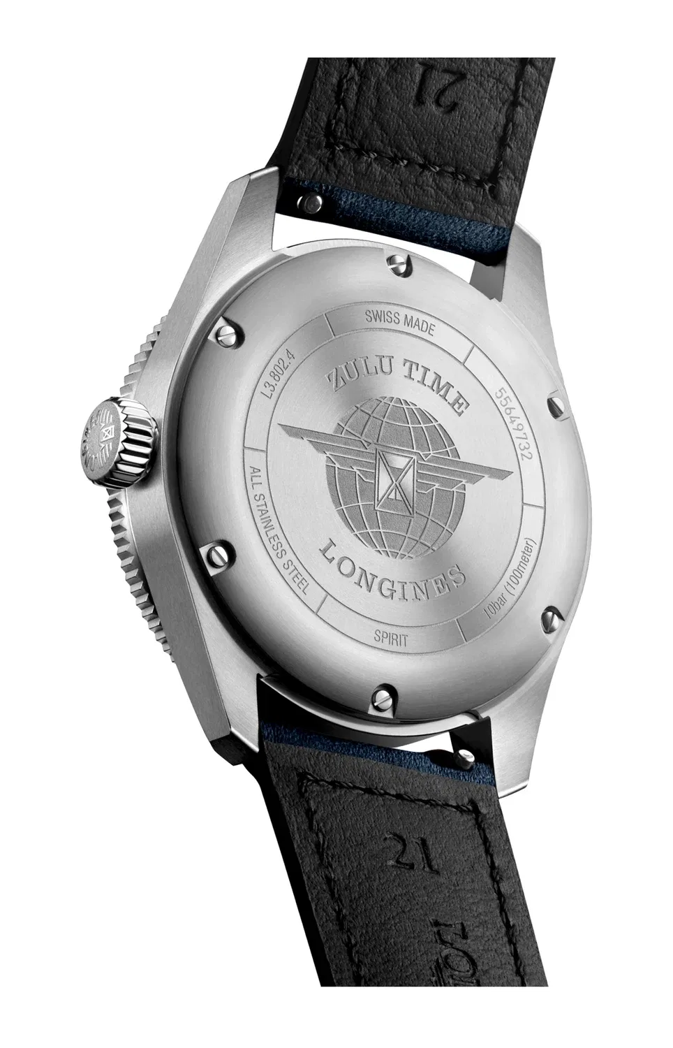 Лонжин Спирит Зулу Тайм - L3.802.4.93.2 LONGINES, золотой — фото 2