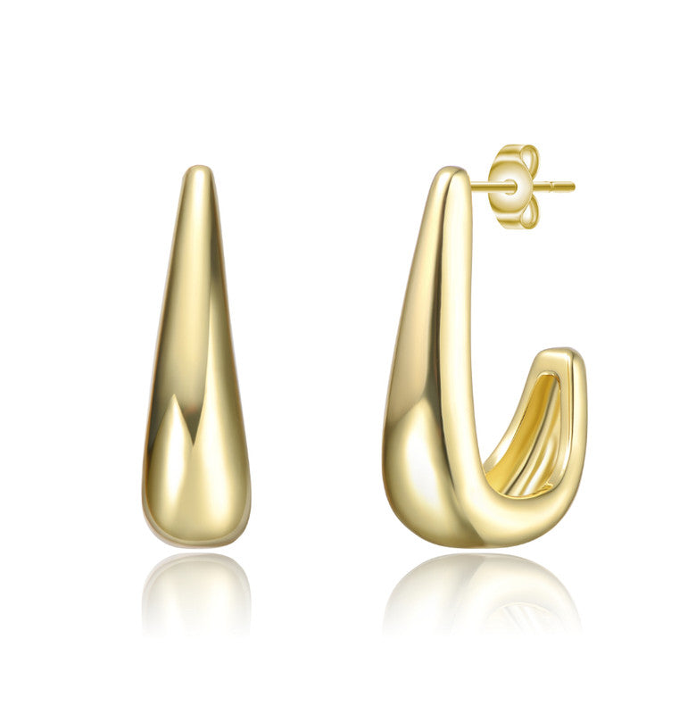 

Серьги-кольца Bright Shine с покрытием из 14-каратного золота Rachel Glauber, золотой