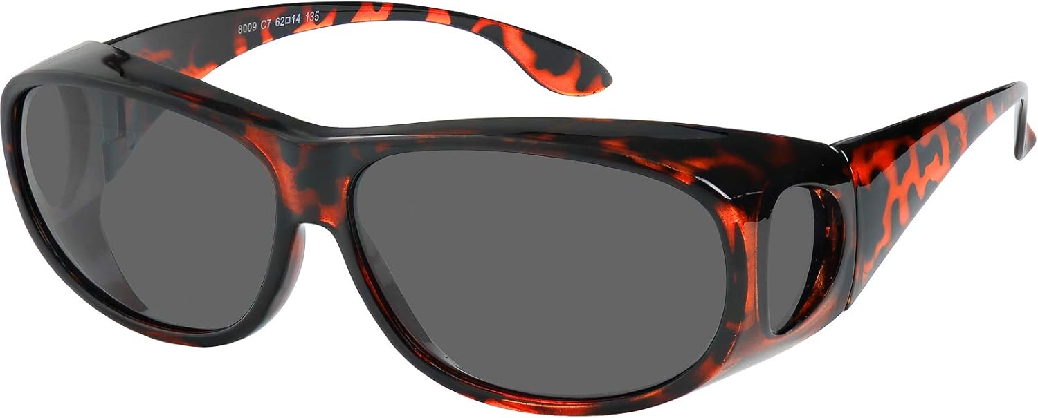 

Надеваются поверх солнцезащитных очков. В комплекте чехол для поляризованных линз. Носятся поверх очков с диоптриями. 100% защита от УФ-излучения. Подходят для мужчин и женщин Success Eyewear, Havana Frame Smoke Lens