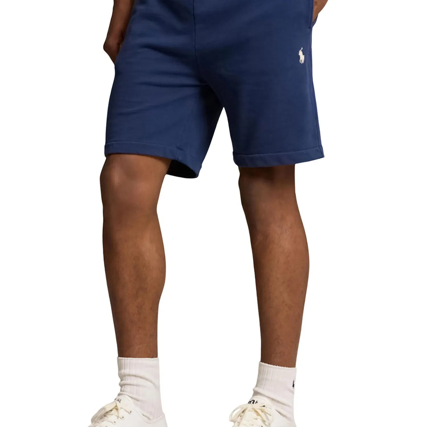 Шорты спортивные с вышитым логотипом и шнурком Polo Ralph Lauren, Marine Blue — фото 4