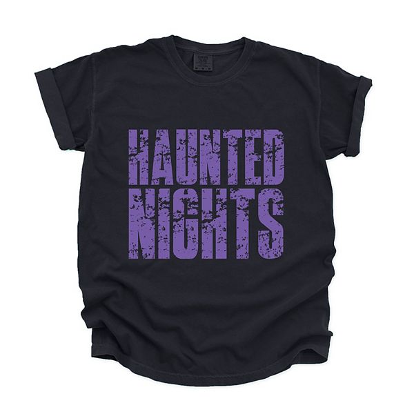 

Футболка с принтом Haunted nights block distressed Simply Sage Market, Black, Черный, Футболка с принтом Haunted nights block distressed Simply Sage Market, Black