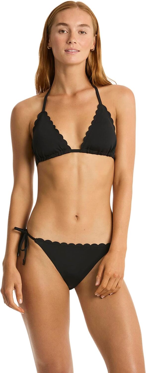 

Купальник SEA LEVEL SWIM Scalloped Tie Side Pant, черный