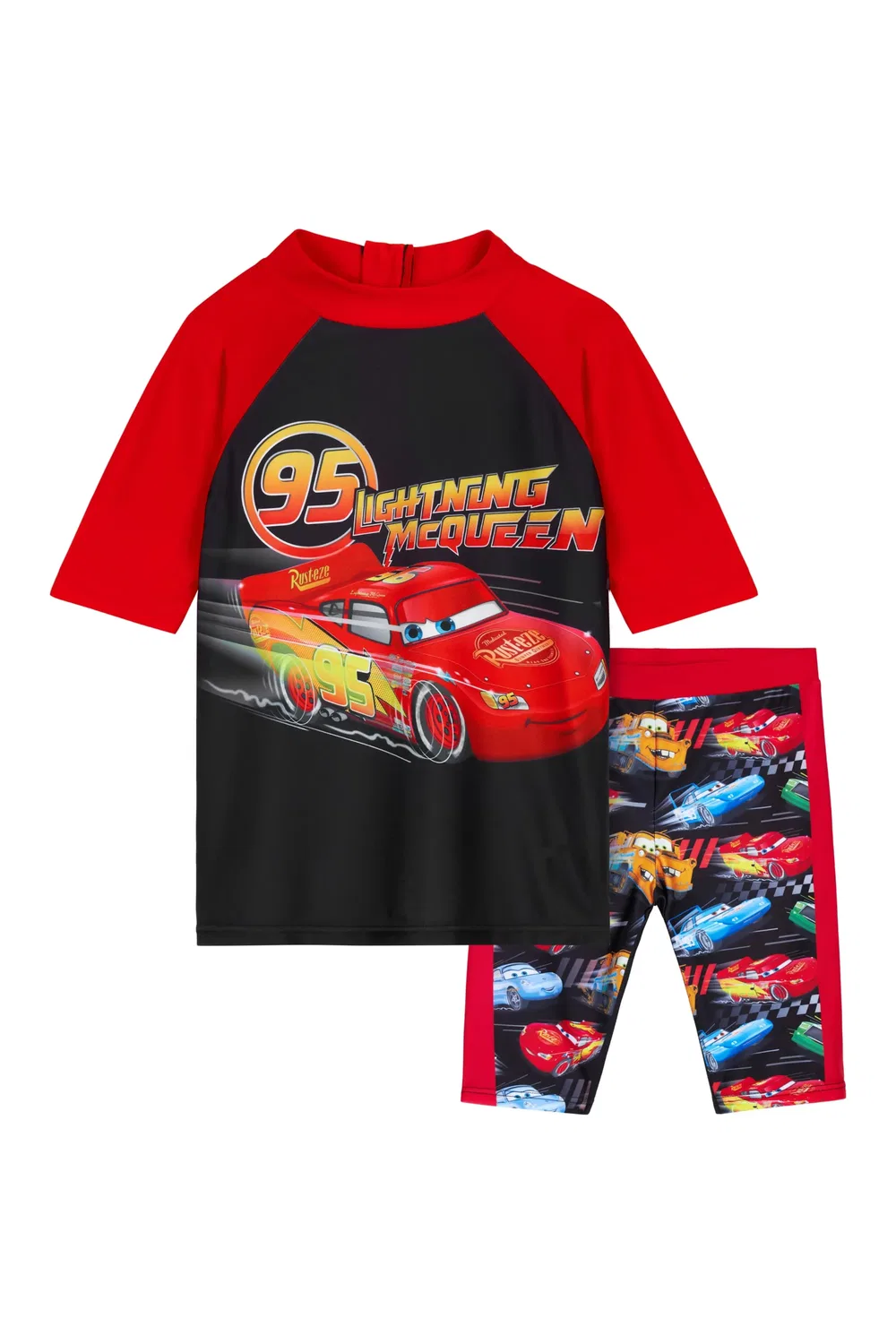 Детский купальный костюм 2 предмета Lightning McQueen Disney, мультиколор