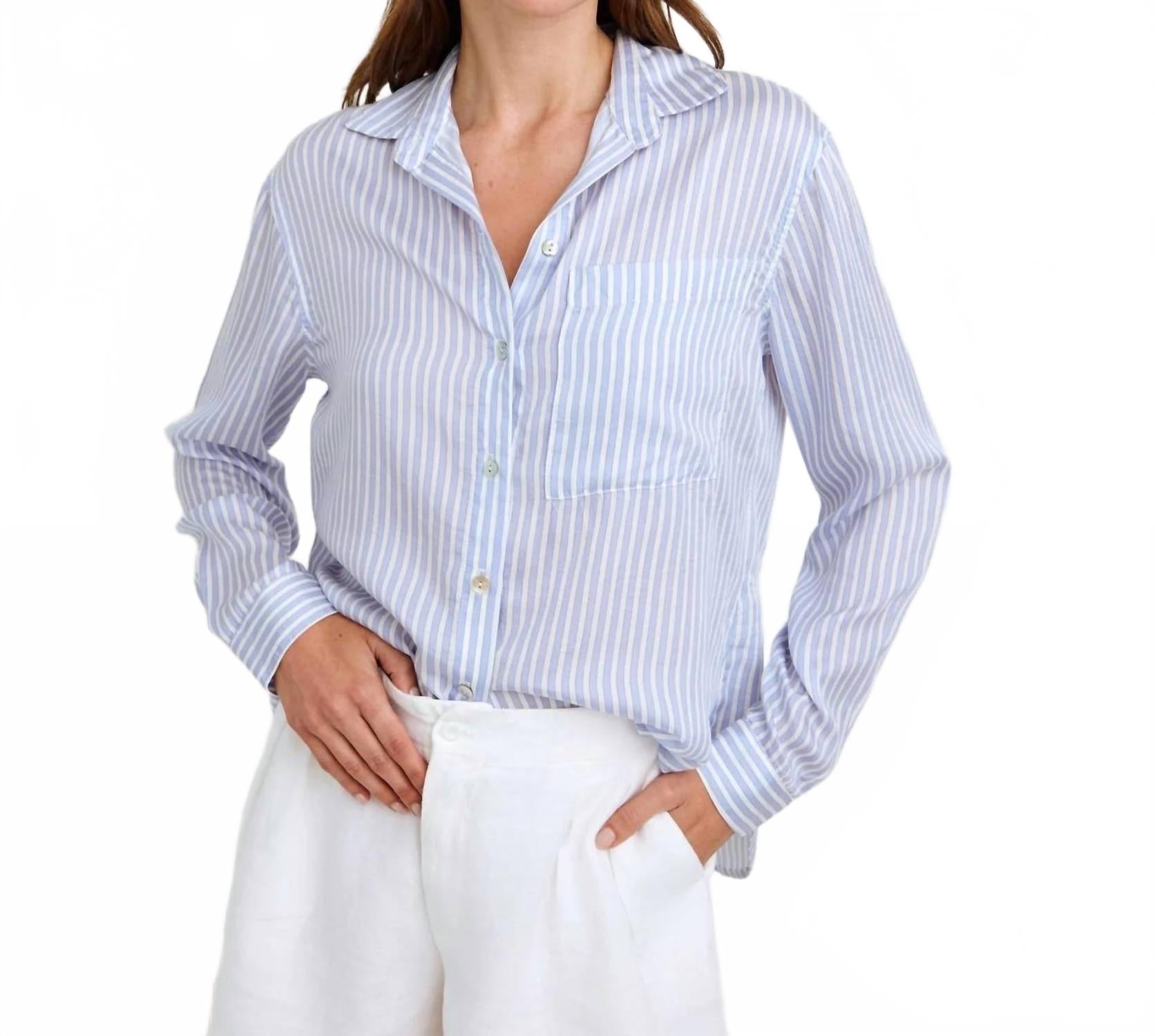 

Свободная рубашка с разрезом на спине и пуговицами в полоску Proven Peri Bella Dahl, Proven Peri Stripe