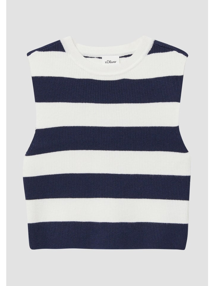 

s.Oliver Вязаный жилет, цвет 58х1, темно-синий