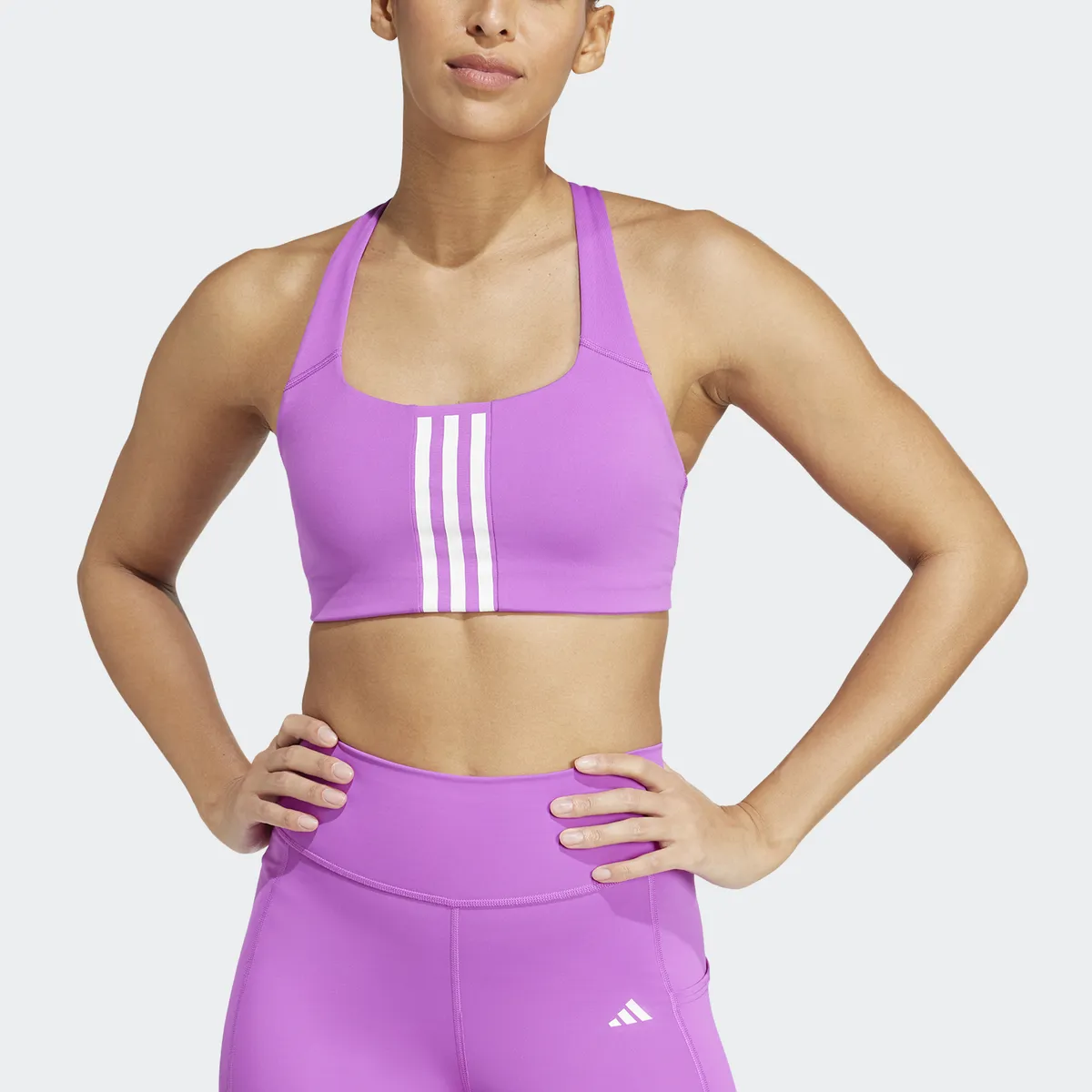 

Спортивный бюстгальтер adidas Performance "PWIM MS 3S BRA", фиолетовый
