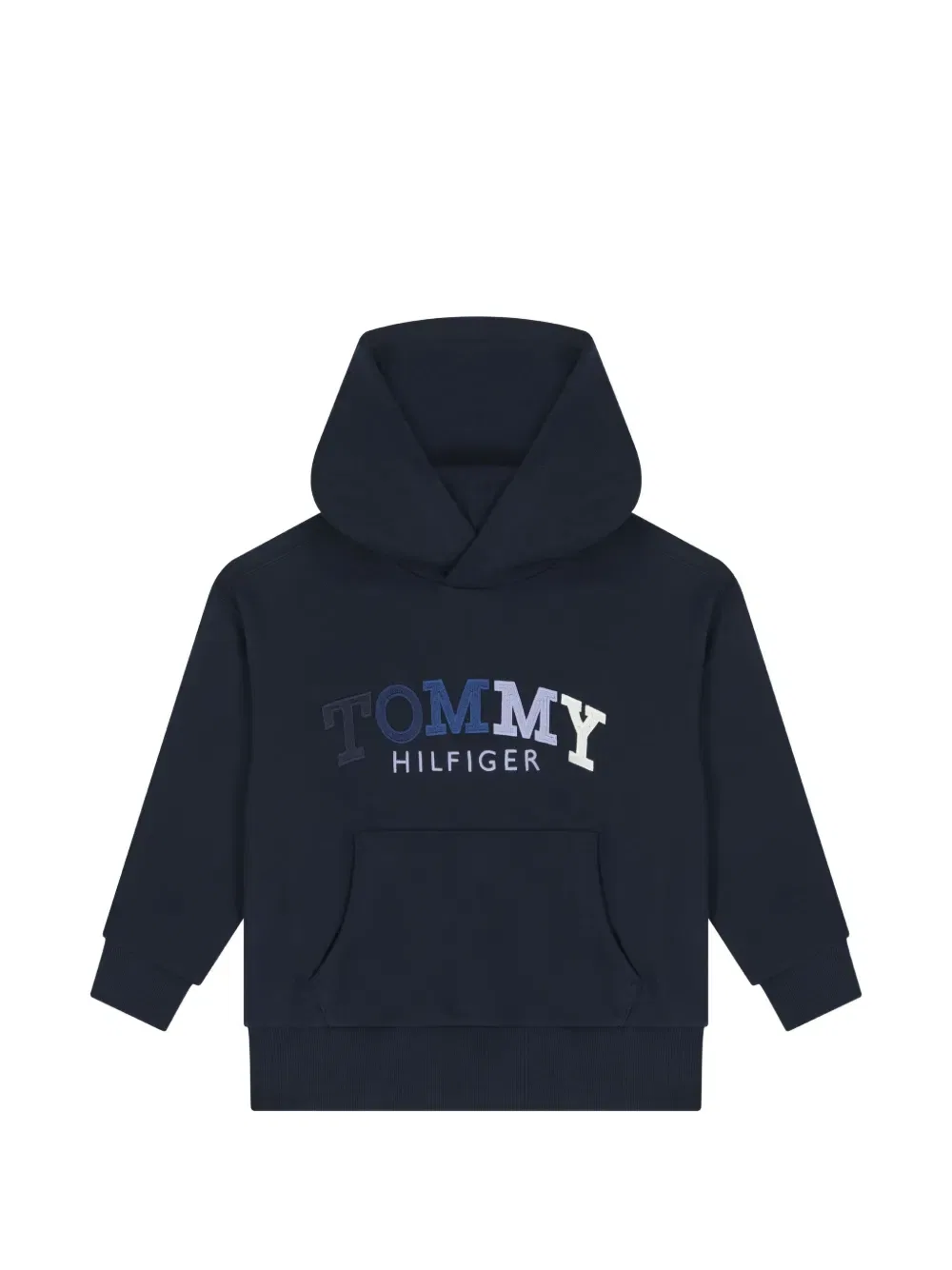 Худи с логотипом и надписью Tommy Hilfiger Junior, синий — фото 4