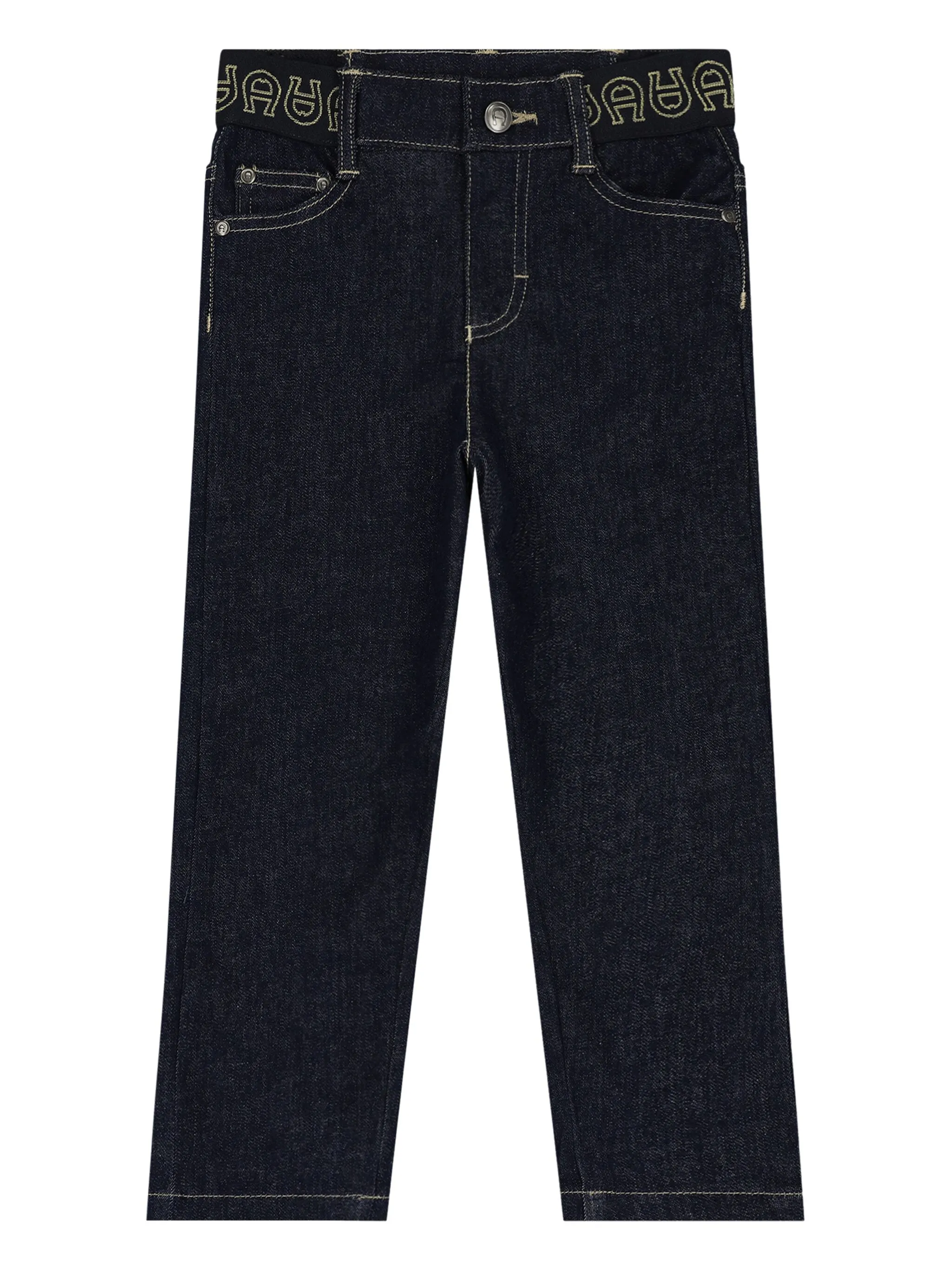 

Джинсы с вышитым логотипом Aigner Kids, синий
