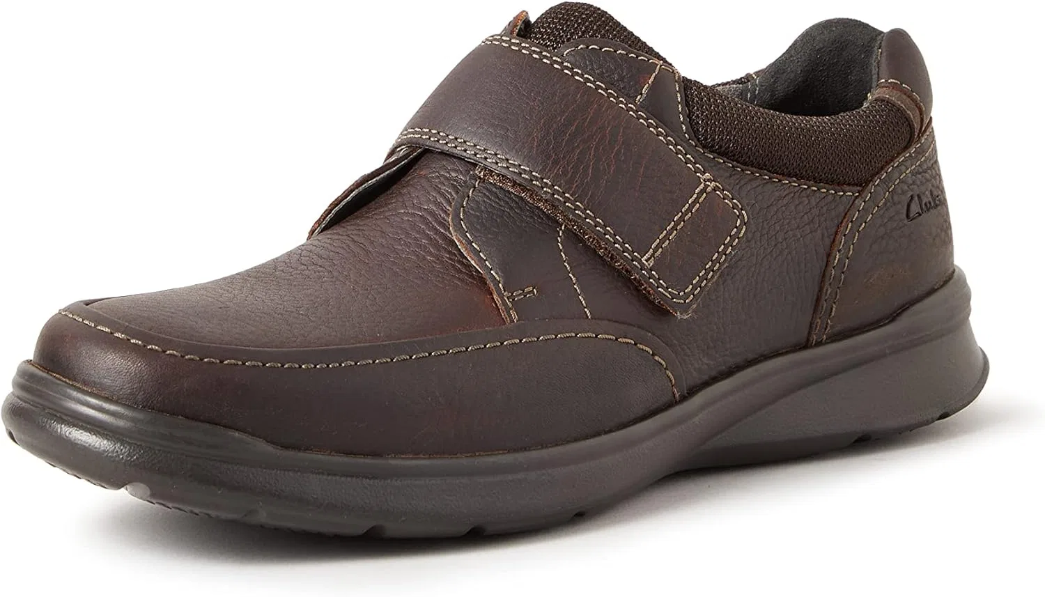 Мужские туфли Clarks Cotrell с ремешком, Brown Tumbled Leather