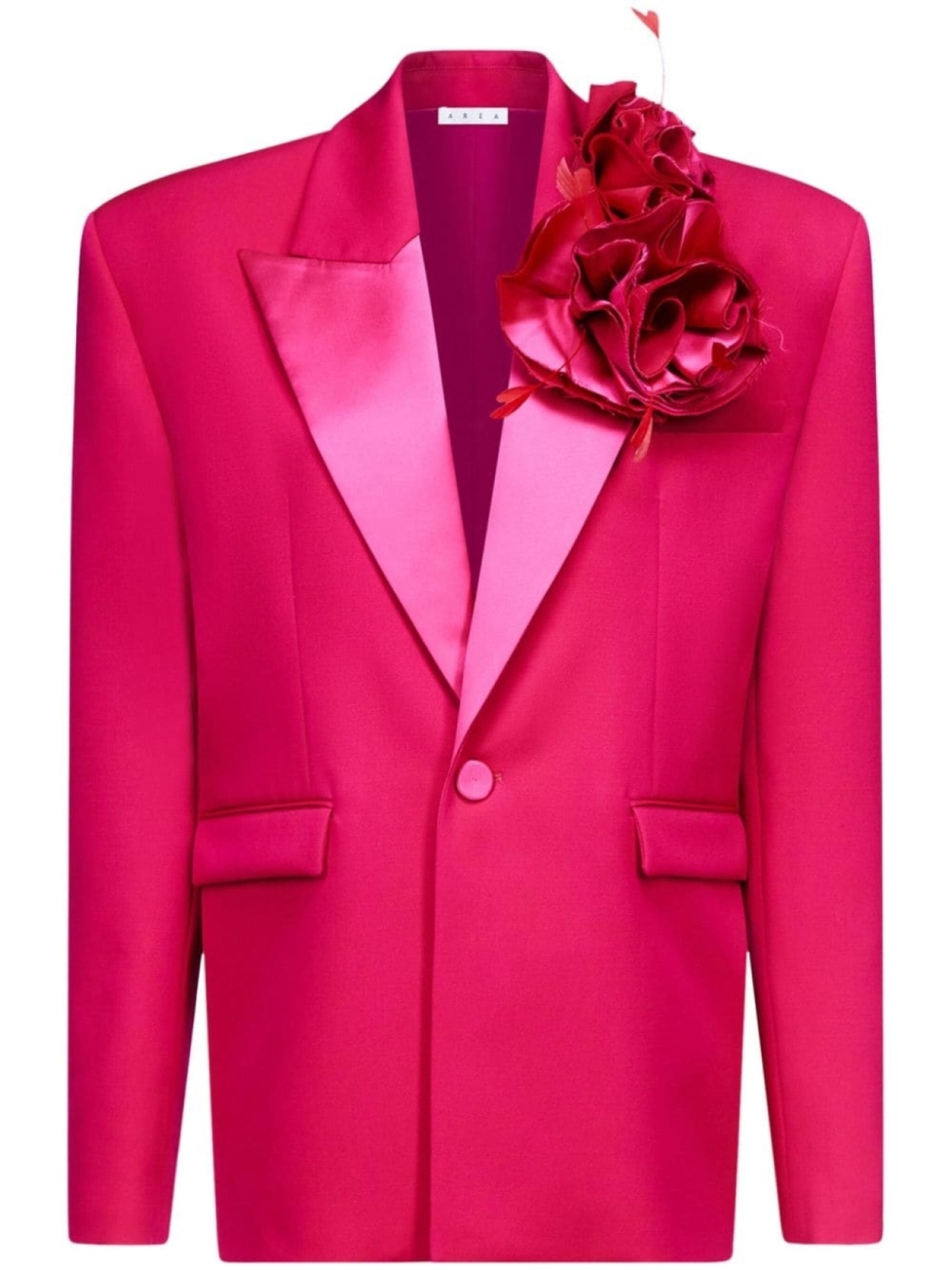 

AREA пиджак оверсайз Flower Corsage, розовый