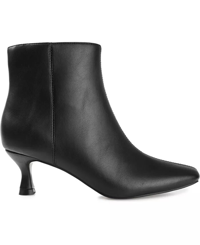 Женские ботильоны Kelssa Wide Width Square Toe Kitten Heel Dress Booties Journee Collection, черный — фото 2