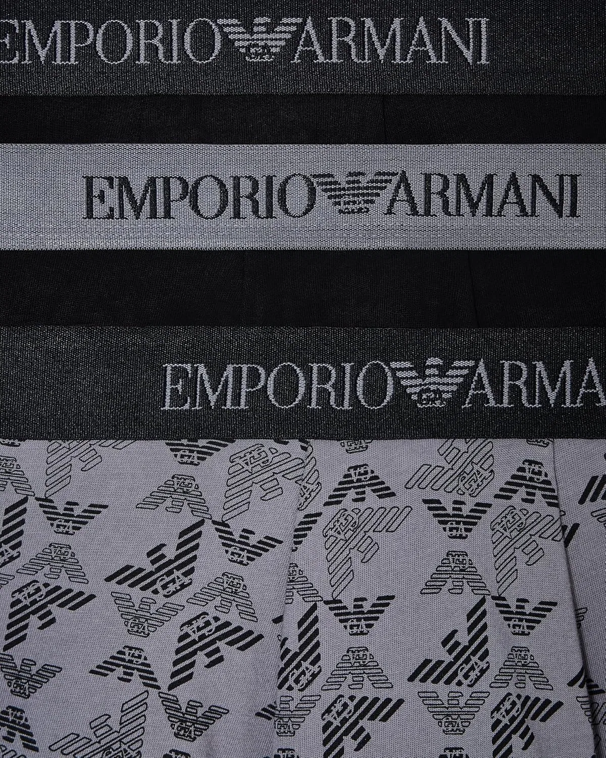 Трусы Emporio Armani хлопковые, Black/Shade-black/Black — фото 4