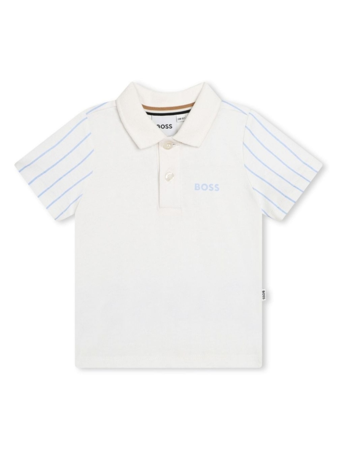 

BOSS Kidswear рубашка поло в полоску, белый
