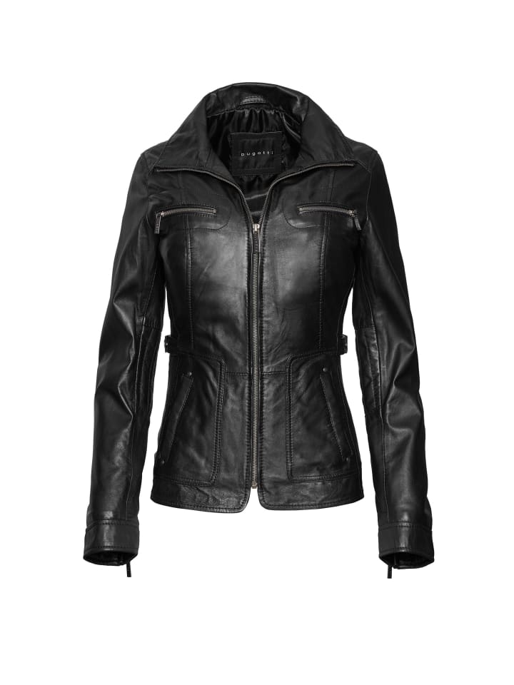 

Bugatti Кожаная куртка черного цвета