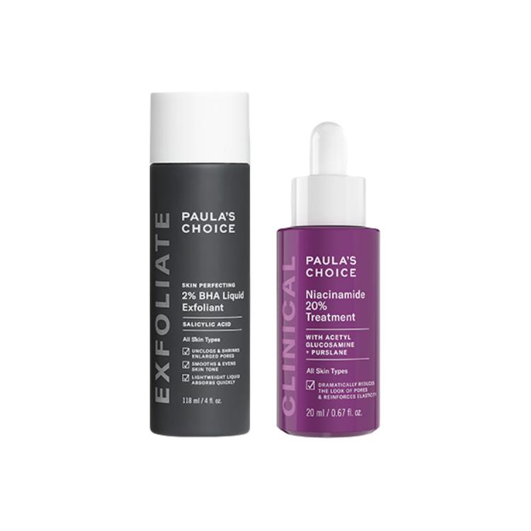 

Сыворотка с салициловой кислотой и ниацинамидом для борьбы с акне, отшелушивания и контроля жирности 20мл+118мл PAULA'S CHOICE, two-piece set: salicylic acid serum 118ml+niacinamide serum 20ml