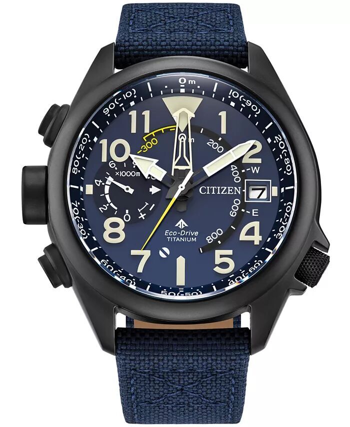 

Мужские часы Promaster Land Eco-Drive темно-синего нейлонового ремешка 47 мм Citizen