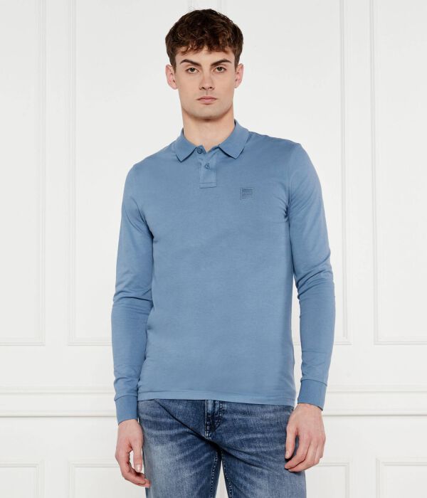 

Рубашка поло Slim fit Boss Orange, синий