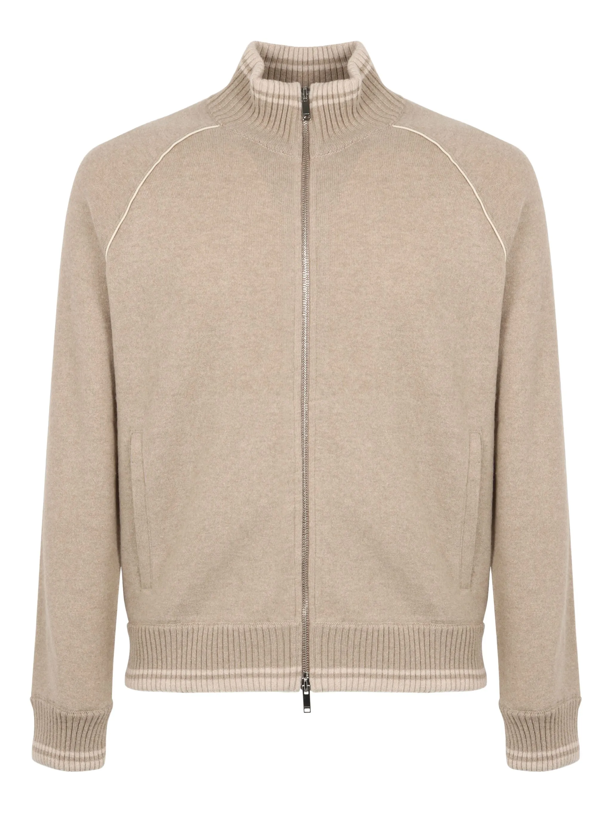 

Кардиган на молнии с высоким воротником Slowear, бежевый