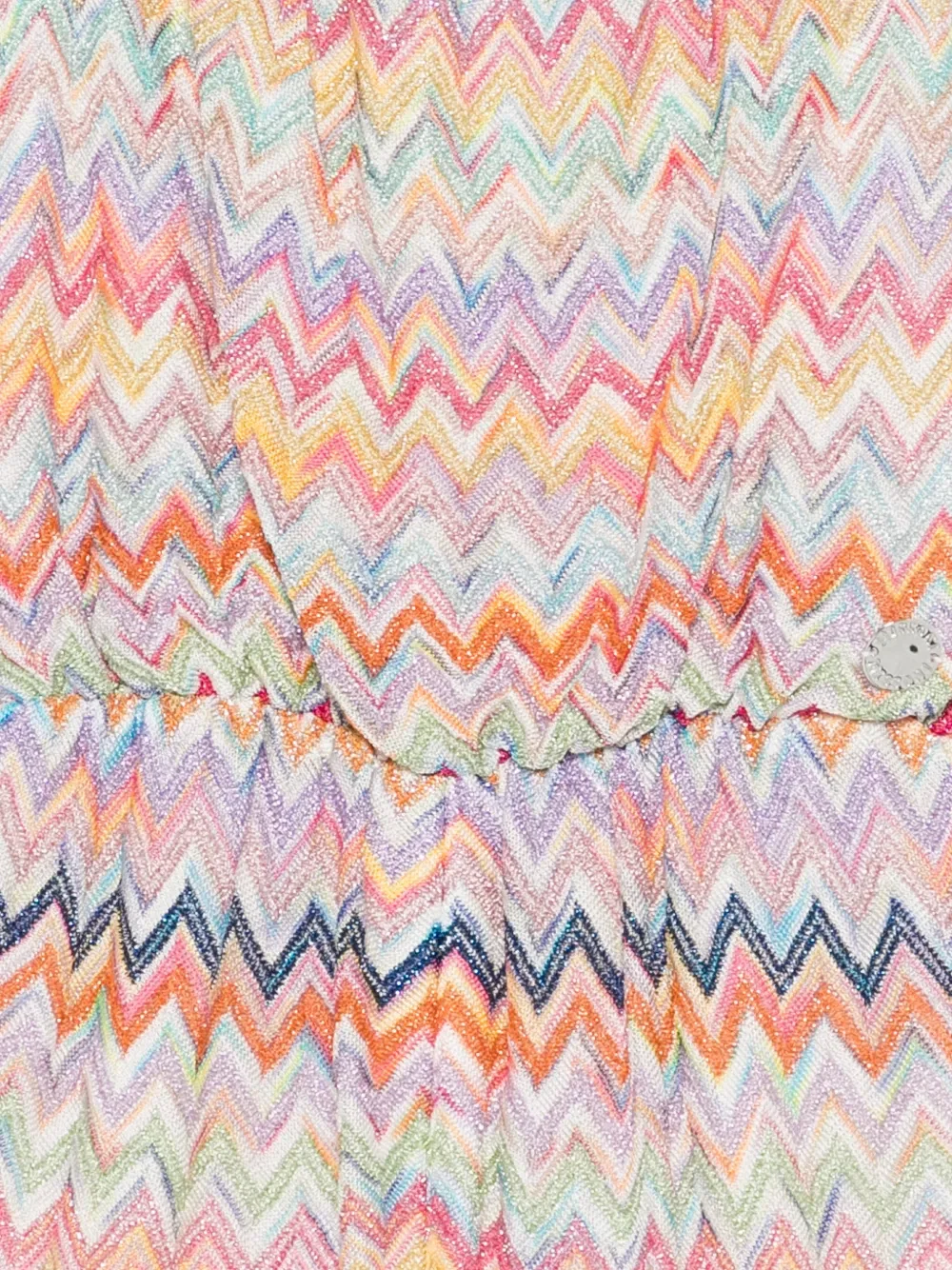 Комбинезон без рукавов с зигзагообразным узором Missoni Kids, нейтральный — фото 3