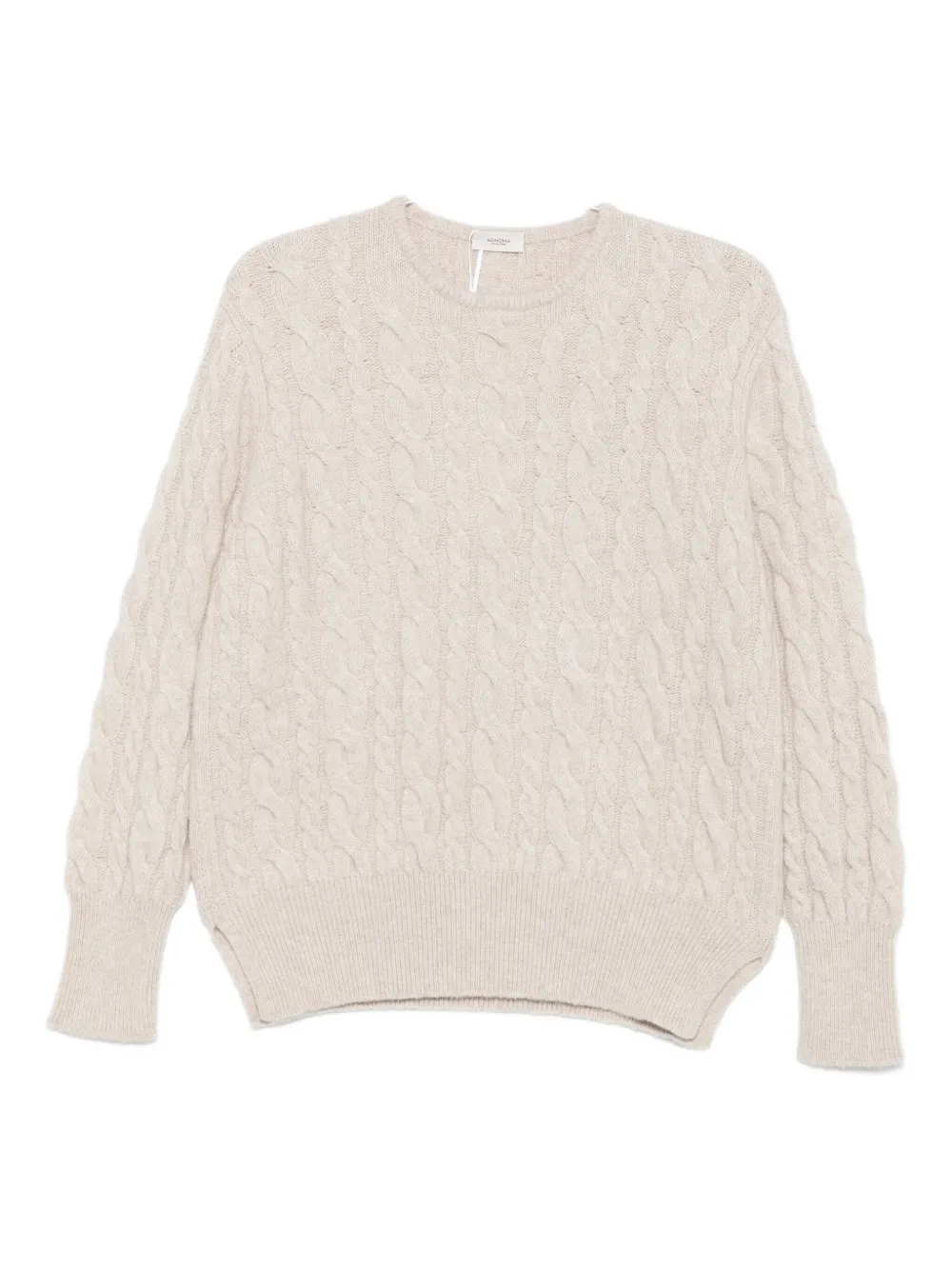 

Свитер вязаный косичкой Agnona, светло-бежевый