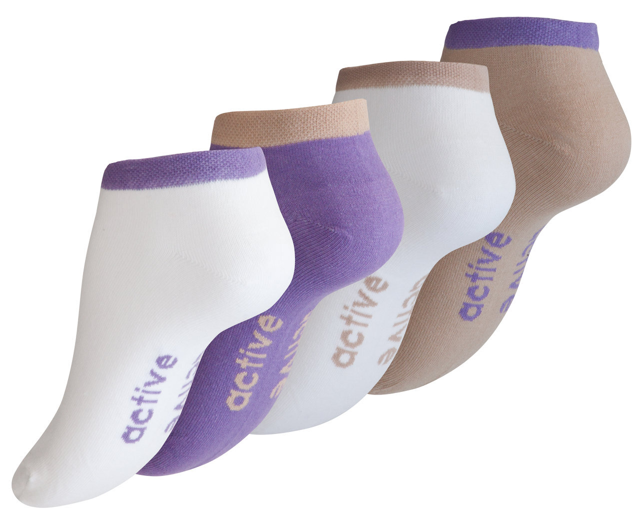 

Носки Cotton Prime ACTIVE Schriftzug, цвет Weiss/Beige/Lila