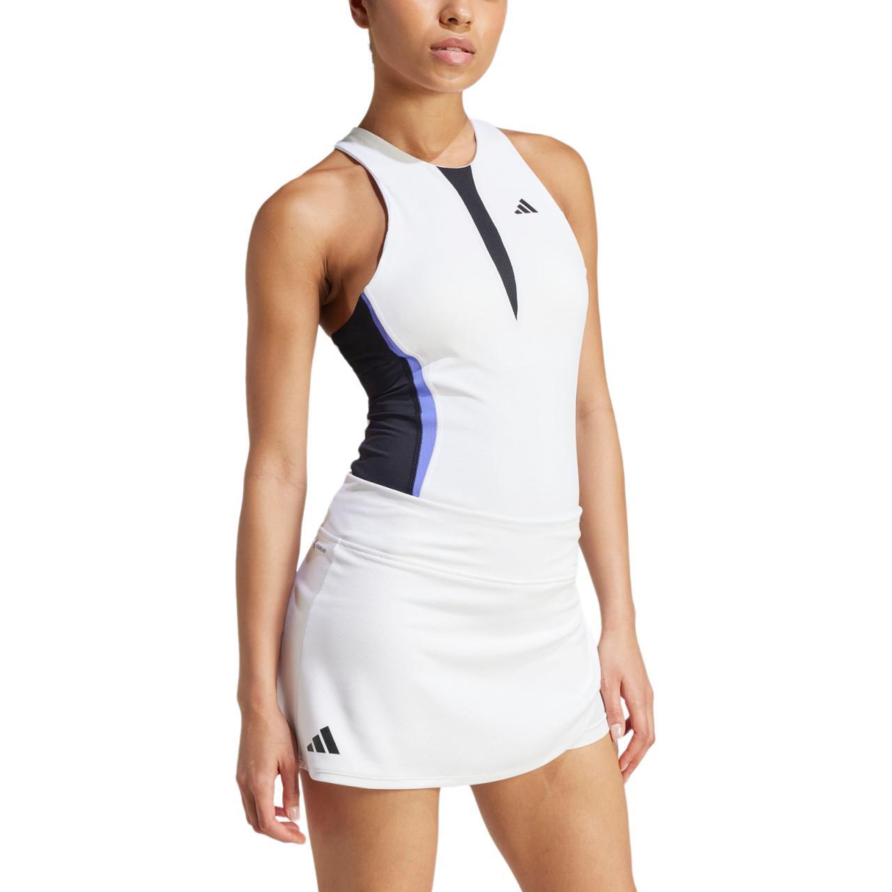 Американский хард корт Grand Slam Series жилет женский белый/синий/черный Adidas — фото 4