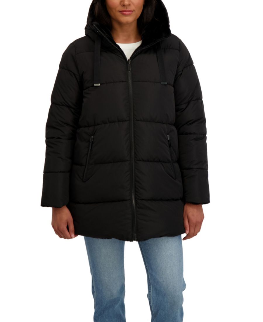 

Женская двусторонняя пуховая куртка 3/4 Sebby Collection, Black