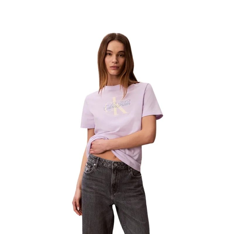 Футболка женская с круглым вырезом Calvin Klein, 3OQ-Lavender — фото 4