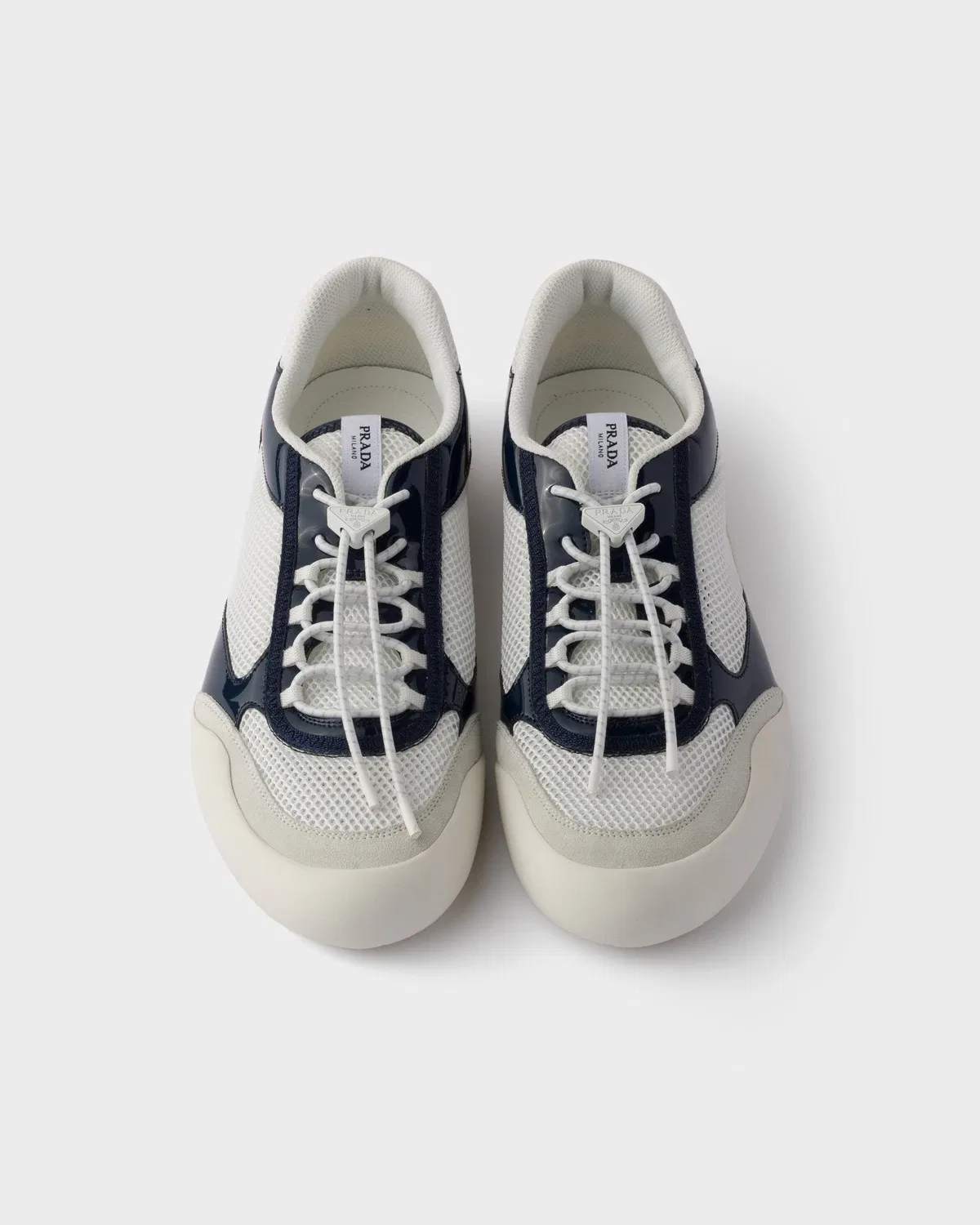 Кроссовки Speedrock из лакированной кожи и сетчатой ткани Prada, синий — фото 4