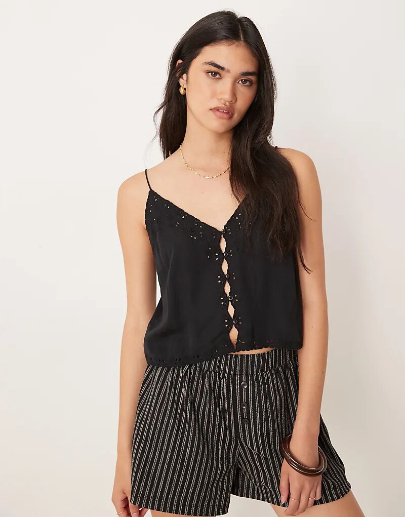 

Майка-топ Free People Pieces of You черного цвета