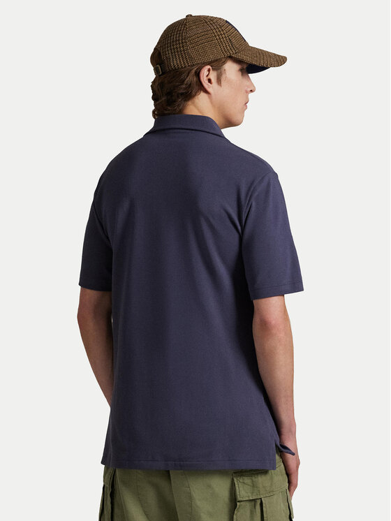 Поло custom slim fit 710P00083001 Polo Ralph Lauren, синий — фото 3