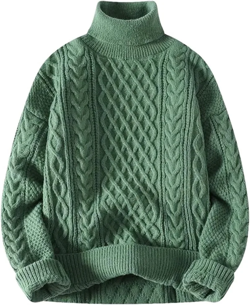 

Мужской водолазный свитер однотонный вязаный