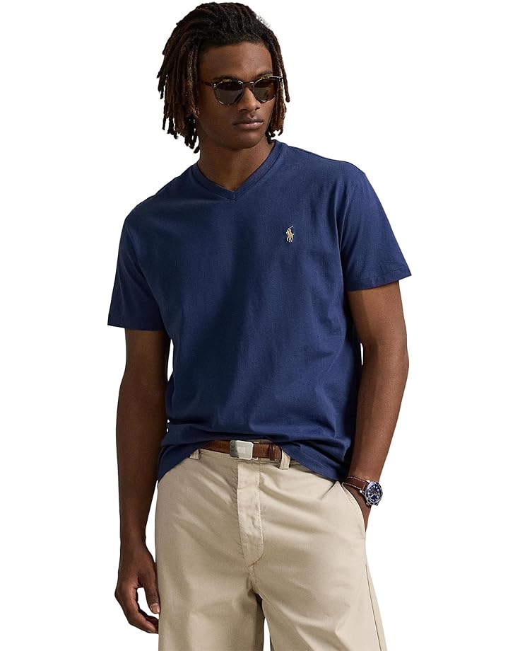 

Футболка Polo Ralph Lauren Classic Fit Jersey V-Neck T-Shirt, цвет Rustic Navy