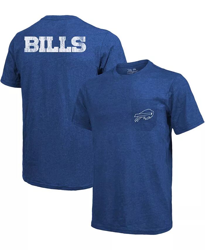 

Футболка Buffalo Bills Tri-Blend Pocket - Королевский Majestic