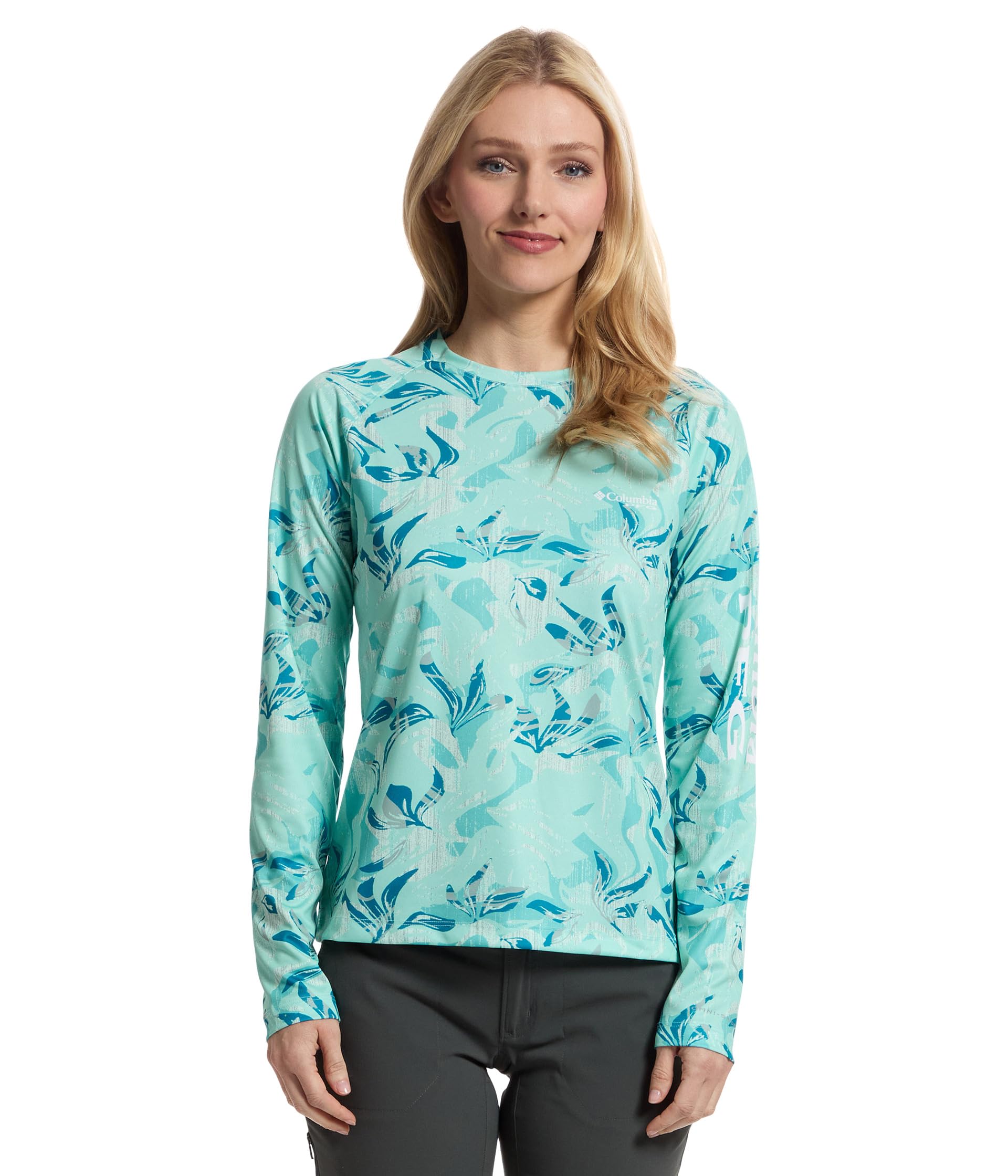 

Футболка Columbia Super Tidal Tee Long Sleeve Shirt, Spray Undertow