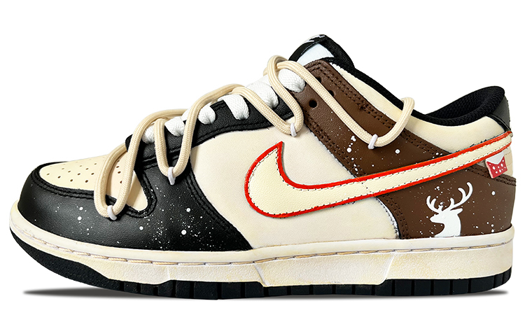 

Кроссовки Nike Dunk Skateboarding Shoes Men Low-top Black/Brown, черный