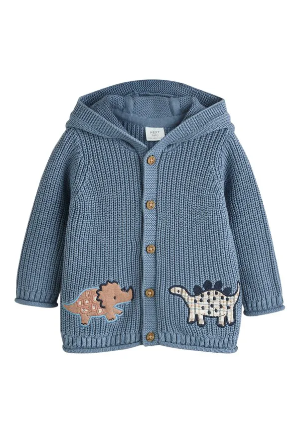 Кардиган прямого кроя Next, Navy Dinosaur Print Embroidered