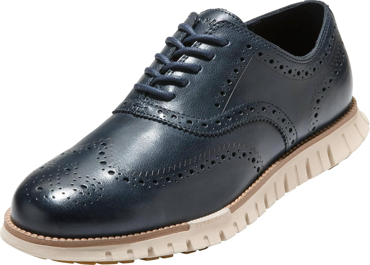 Мужские оксфорды Cole Haan Zerogrand Remastered с крыльями, темно-синий/слоновая кость — фото 2