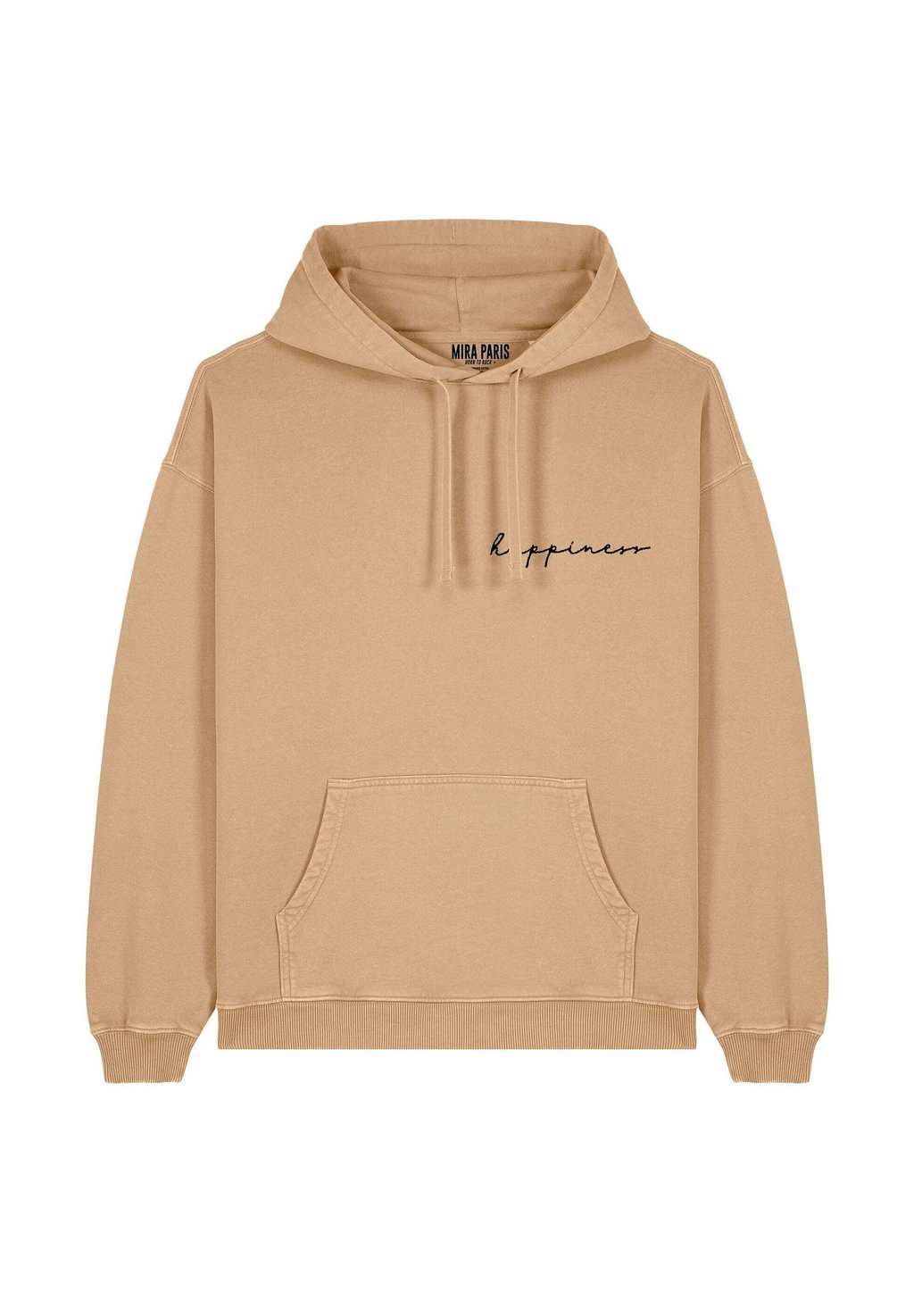 

Толстовка HAPPINESS EMBROIDERY UNISEX VINTAGE - Hoodie Mira Paris, бежевый