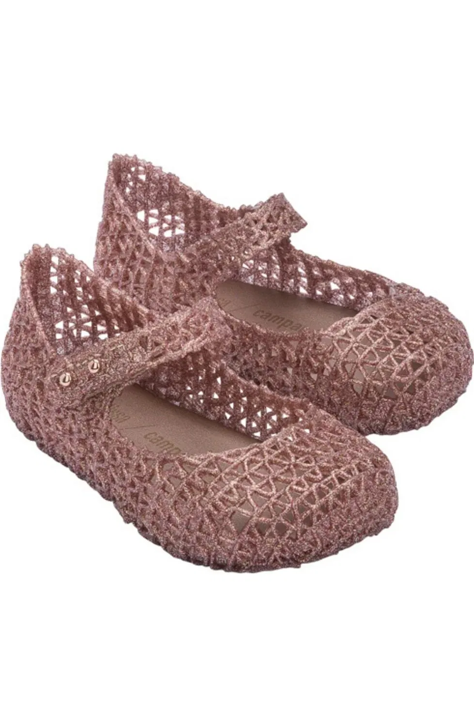 Mini Melissa Campana 32995-52990Rose Glitter Mary Jane HAWK3042