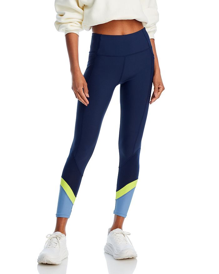 

Леггинсы AQUA Athletic Mesh с цветными блоками, синий