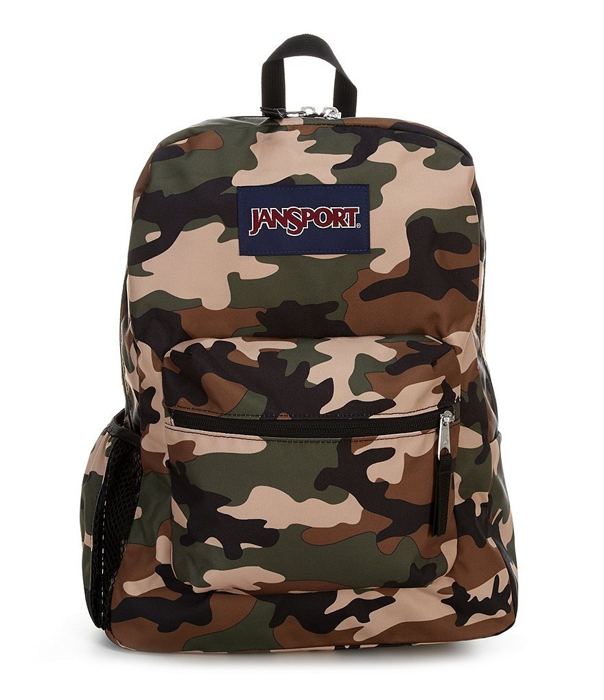 

Детский рюкзак Jansport Cross Town с камуфляжным принтом, зеленый