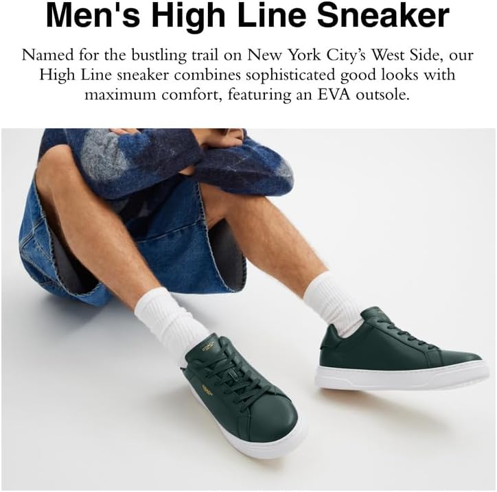 Мужские кроссовки Coach High Line High Top из фирменного канваса, бирюзовый — фото 2