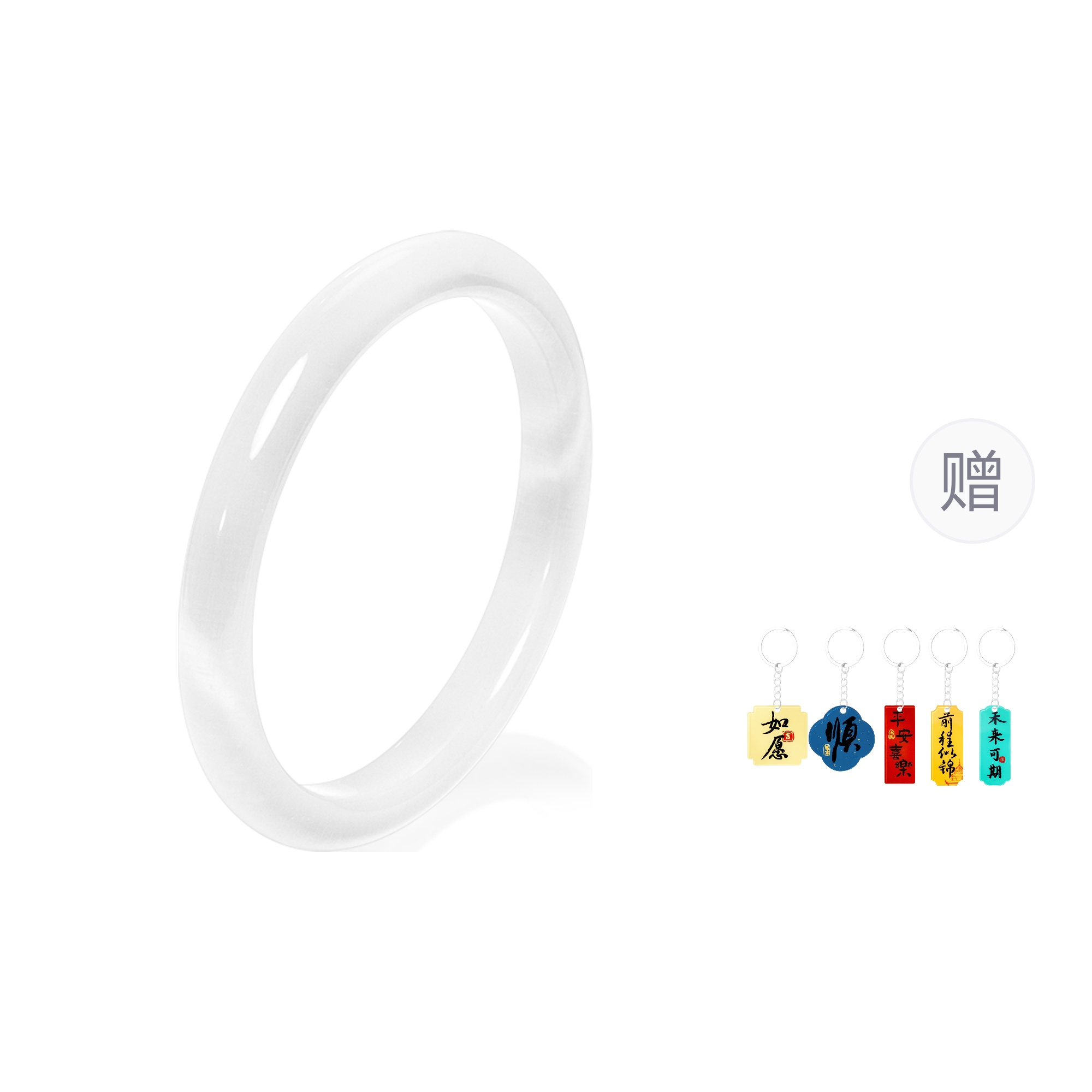 

Стеклянный браслет с кошачьим глазом для женщин Cuz Strange Intention, белый