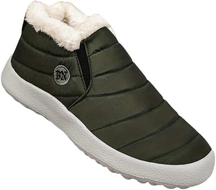 

Мужские зимние ботинки, теплые уютные нескользящие ботинки до щиколотки с плюшевой подкладкой, удобные походные ботинки, утепленная обувь для треккинга, зима Hhhchpm, зеленый