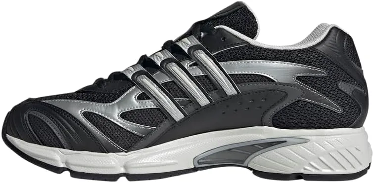 Мужские кроссовки Adidas Temper Run 2 на шнуровке для повседневной носки - черные, черный — фото 3