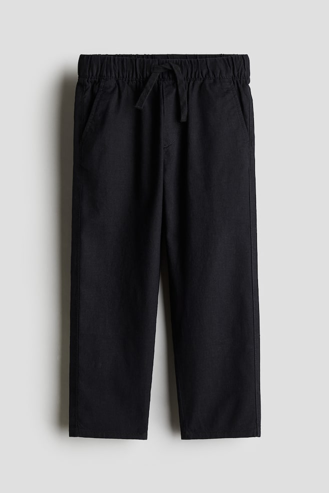 

Брюки из льняной смеси H&M, черный