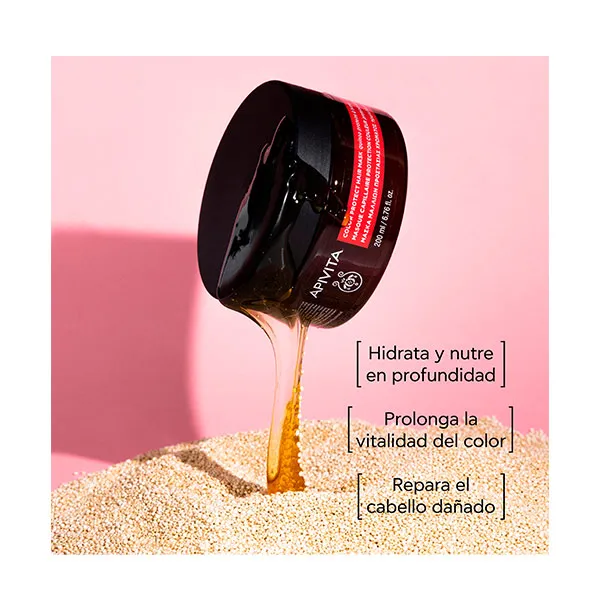 Маска для волос Color Seal Mascarilla Selladora Del Color Apivita, 200 ml — фото 2