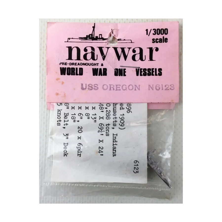 

Военный корабль США Орегон, Pre-Dreadnought and World War I Naval Miniatures (1:3000) (NavWar)